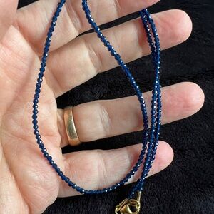 Tiny Kyanite Faceted Beaded Necklace